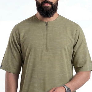 MENS PREMIUM HALF SLEEVE THOBE - OUBD