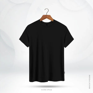 MENS SOLID CLASSIC T-SHIRT BLACK - OUBD