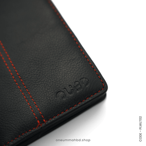 GENUINE LEATHER LONG WALLET STYLE-02 BLACK - OUBD