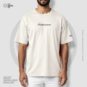 DROP SHOULDER BACK CANVAS - FREE PALESTINE - OUBD