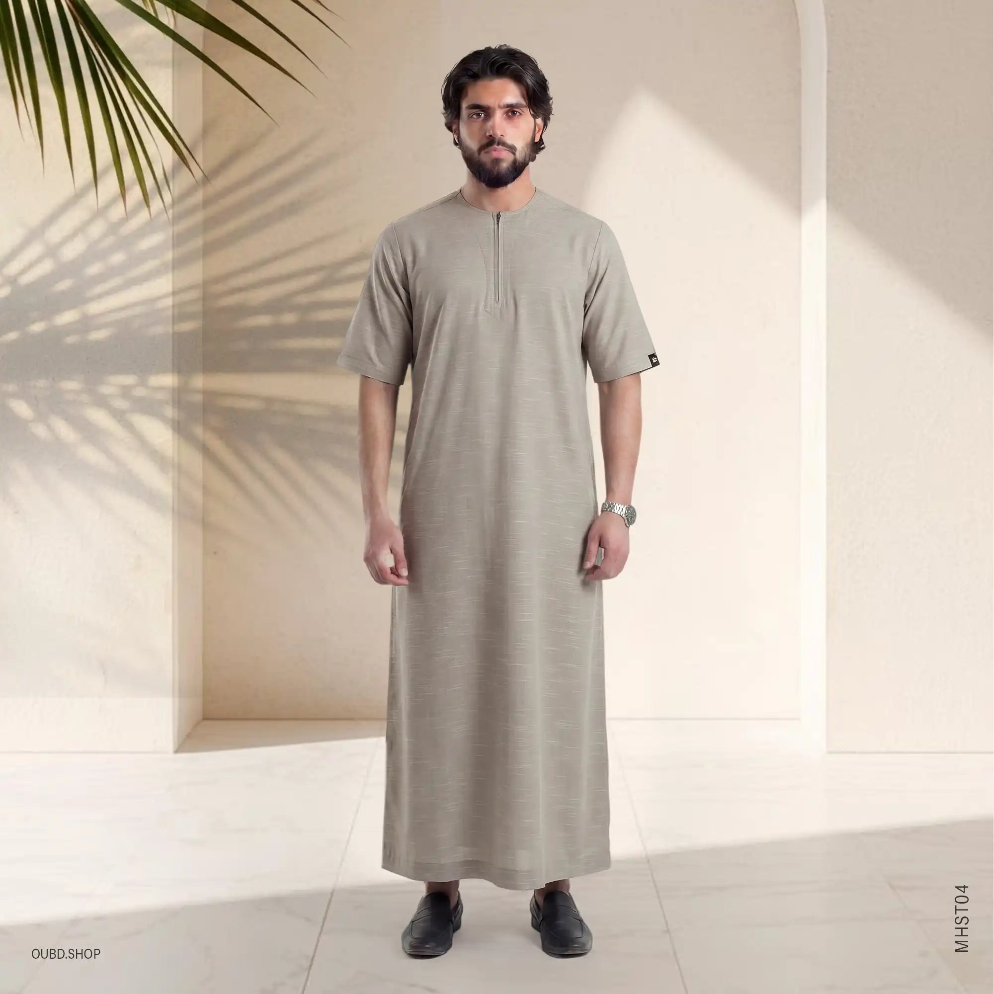 আধুনিক মুসলিম ফ্যাশনে নতুন মাত্রা — MENS PREMIUM HALF SLEEVE THOBE - OUBD