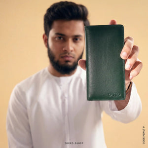 GENUINE LEATHER LONG WALLET STYLE-05 GREEN -