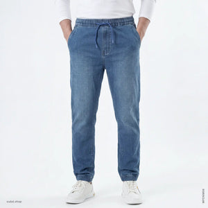 MENS DENIM JOGGERS-WASH INDIGO - INDIGO