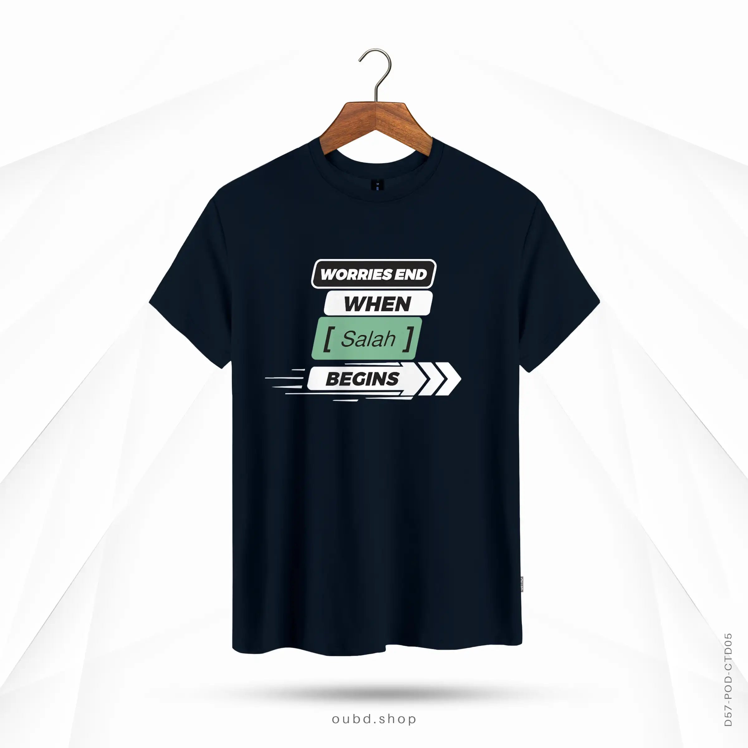 WORRIES END WHEN SALAH BEGINS - DARK NAVY