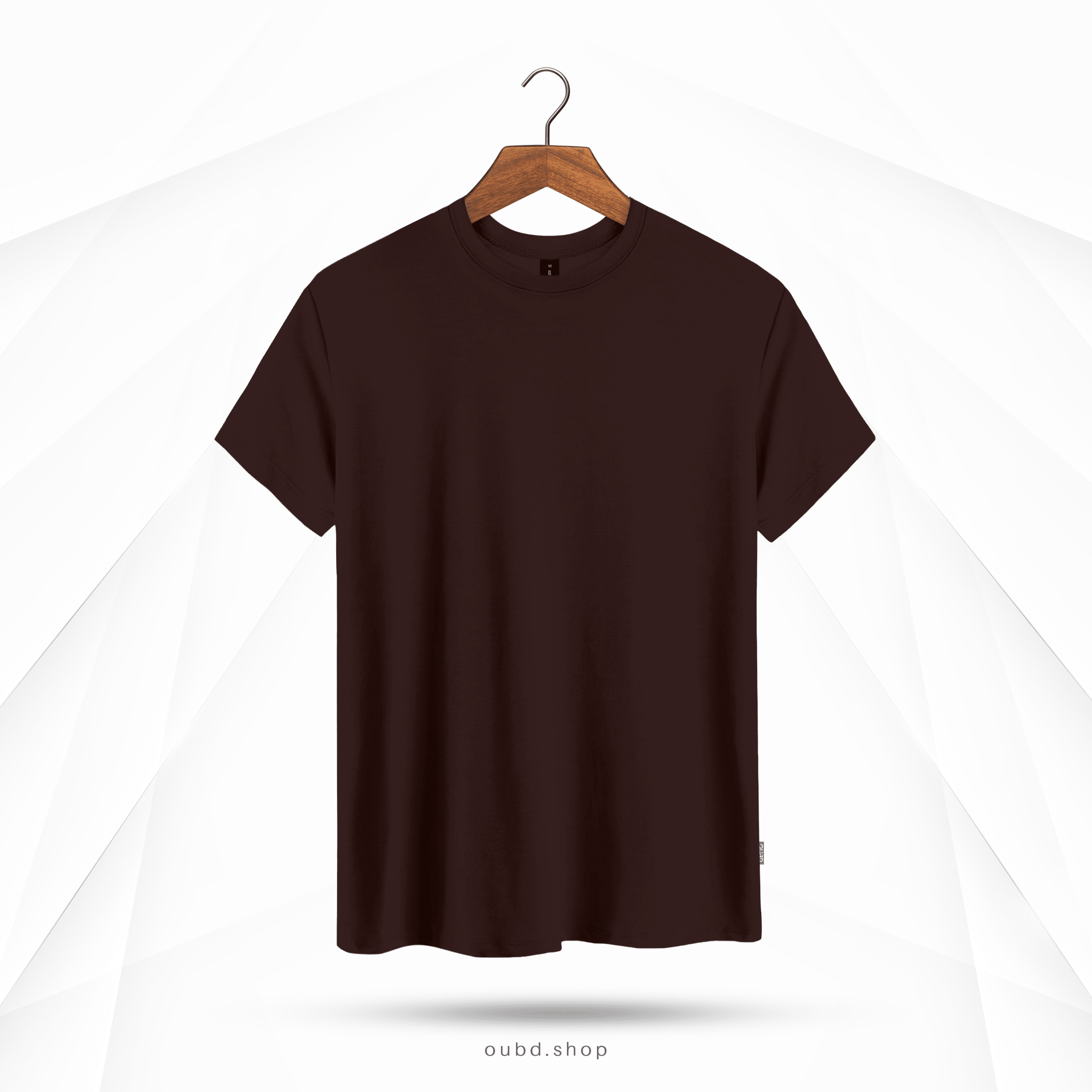 MENS SOLID CLASSIC T-SHIRT CHOCOLATE - OUBD