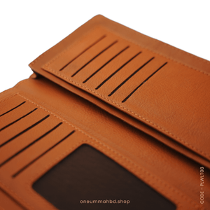 GENUINE LEATHER LONG WALLET STYLE-04 CAMEL - OUBD