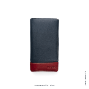 GENUINE LEATHER LONG WALLET STYLE-01 NAVY - OUBD