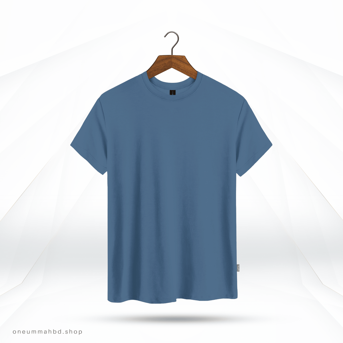 MENS SOLID CLASSIC T-SHIRT CRYSTAL BLUE - OUBD