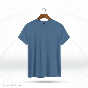 MENS SOLID CLASSIC T-SHIRT CRYSTAL BLUE - OUBD