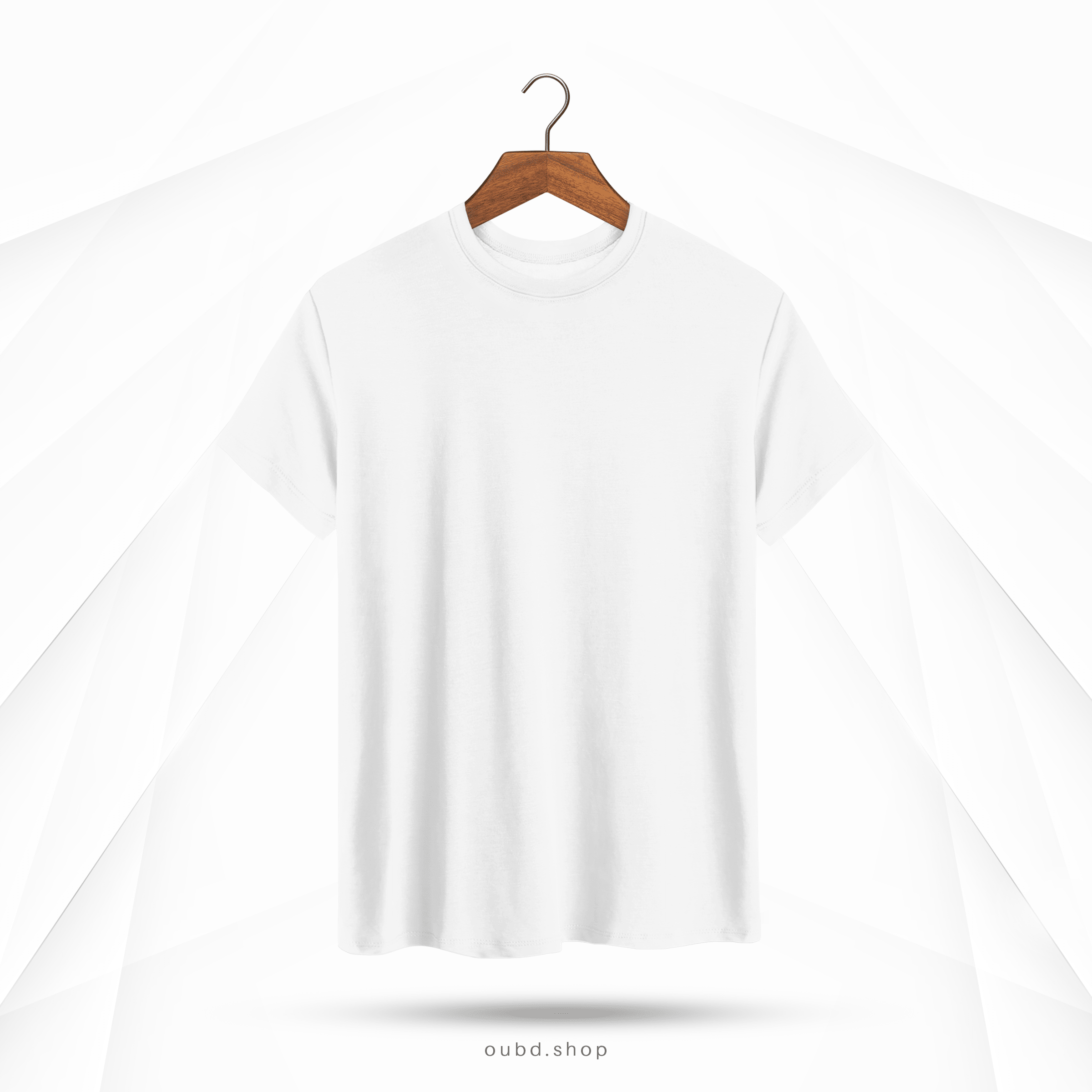 MENS SOLID CLASSIC T-SHIRT WHITE - OUBD