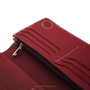 GENUINE LEATHER LONG WALLET STYLE-02 CHOCOLATE - OUBD