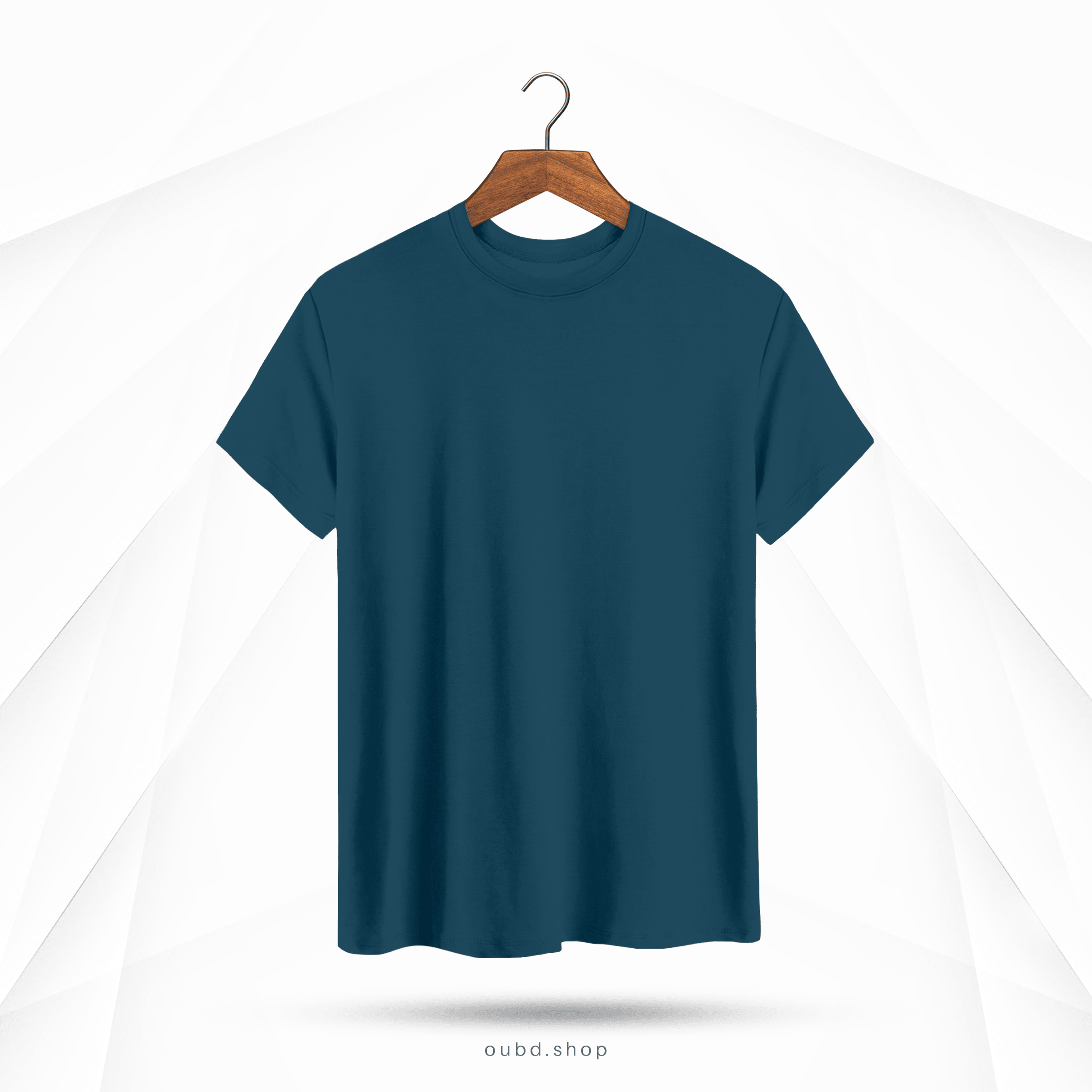 MENS SOLID CLASSIC T-SHIRT OCEAN BLUE - OUBD