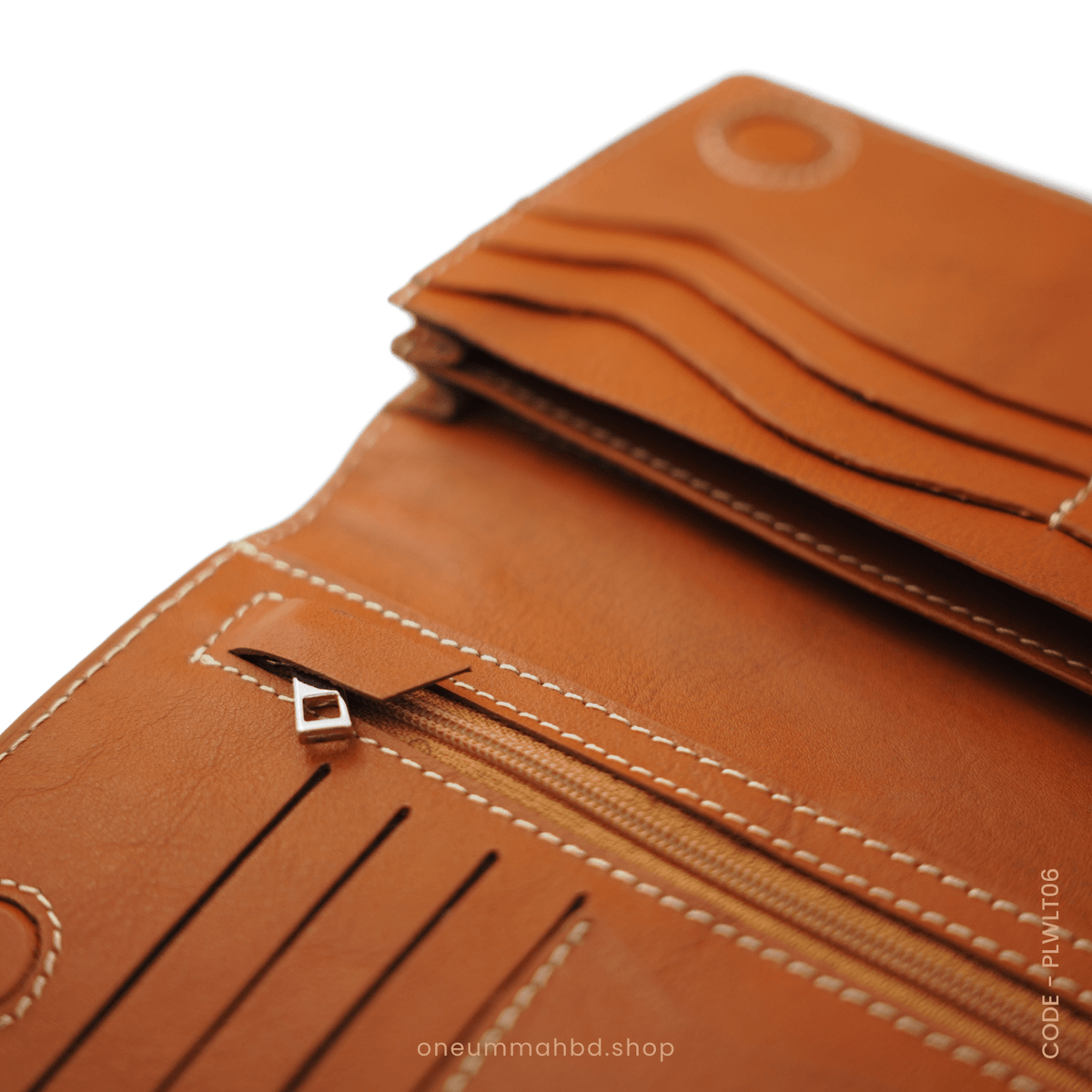 GENUINE LEATHER LONG WALLET STYLE-03 CAMEL - OUBD