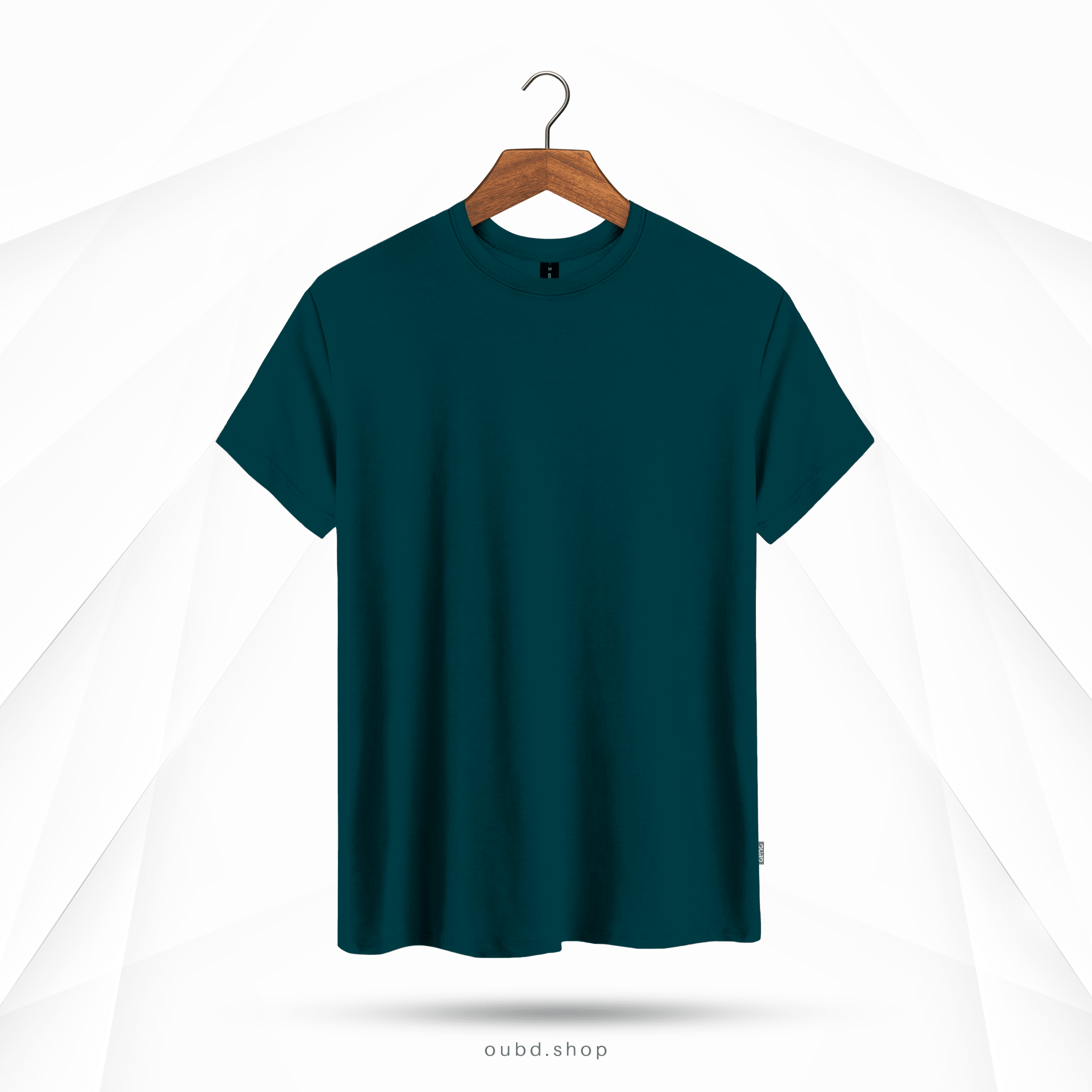 MENS SOLID CLASSIC T-SHIRT BOTTLE GREEN - OUBD