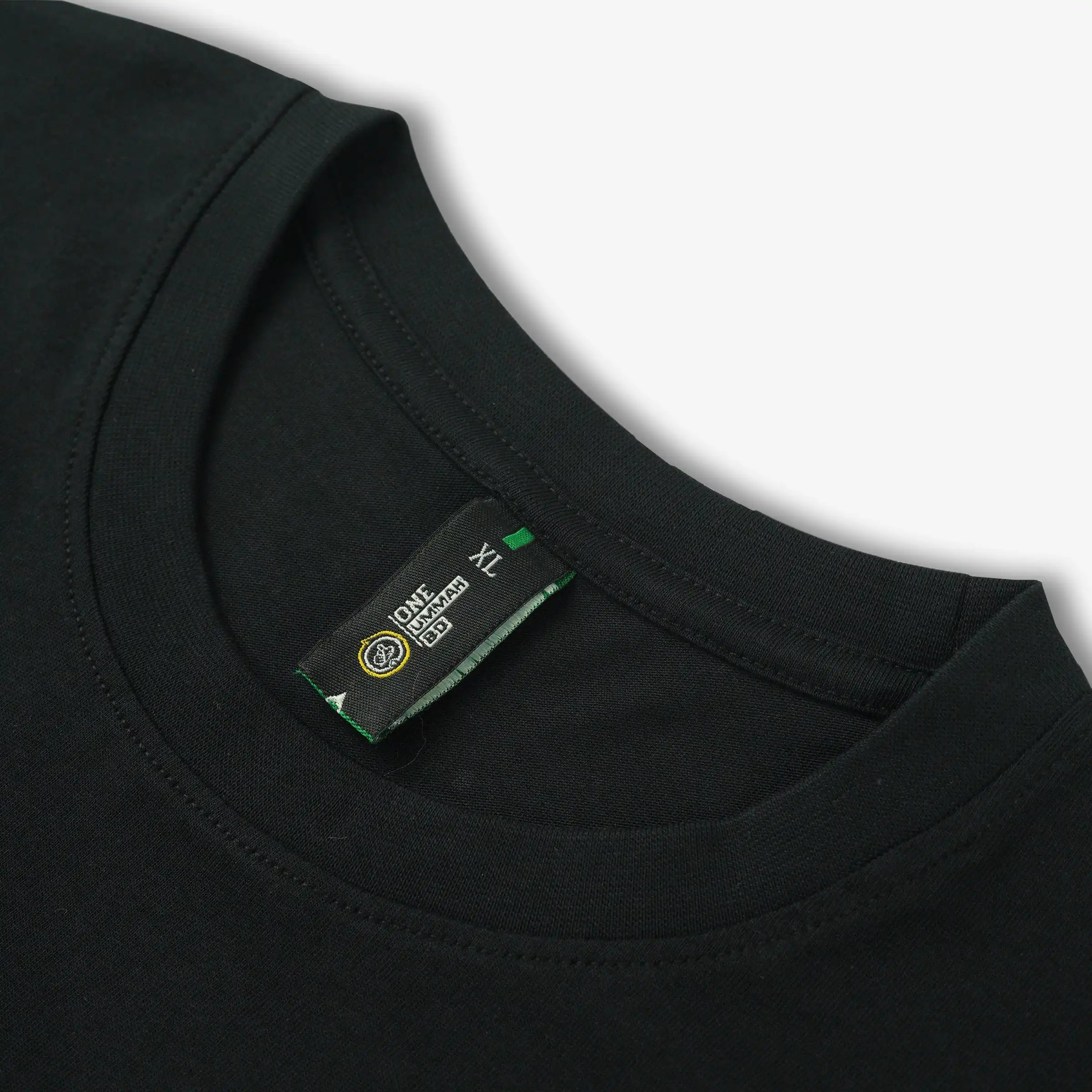 MENS SOLID PREMIUM T-SHIRT BLACK - OUBD