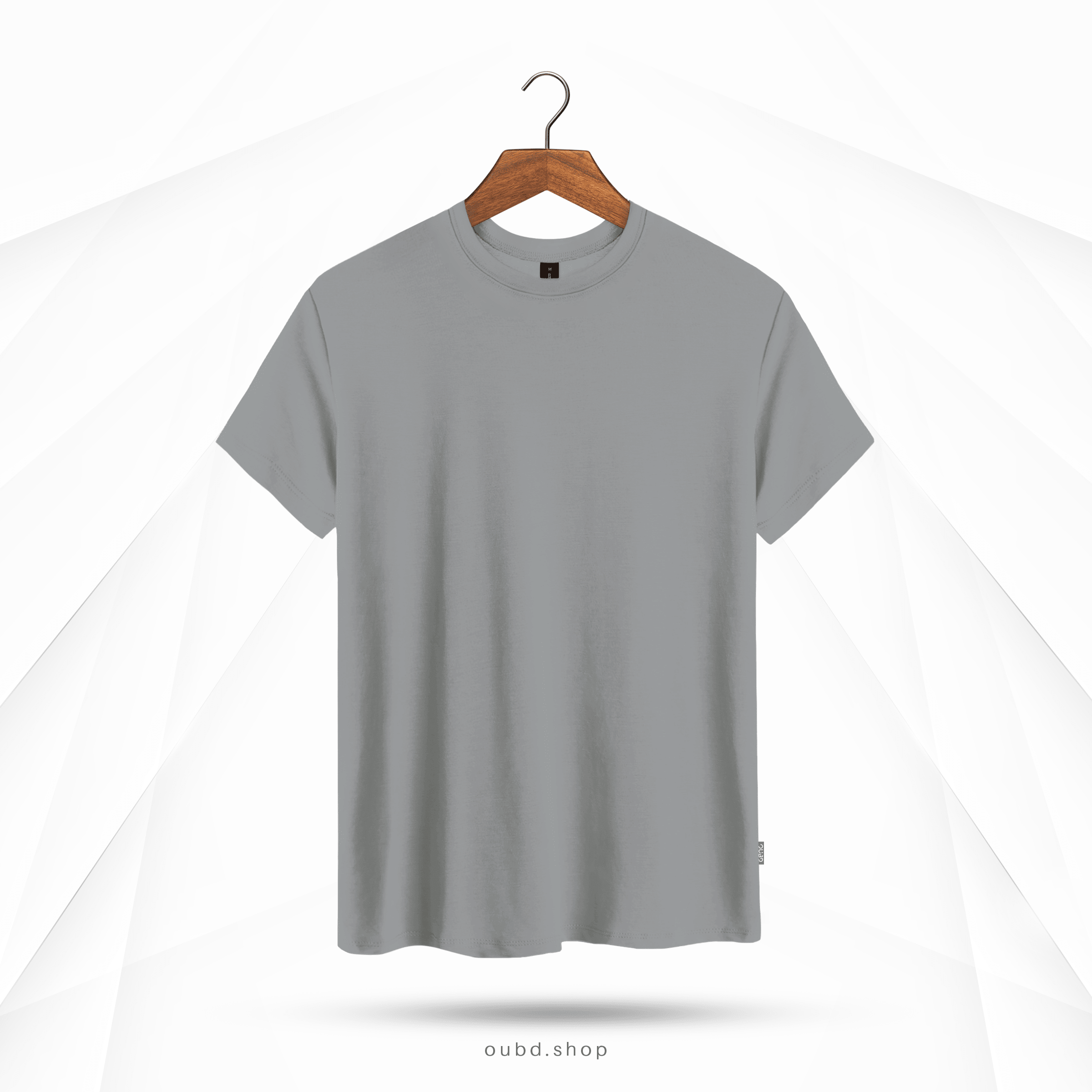 MENS SOLID PREMIUM T-SHIRT DEEP ASH - OUBD