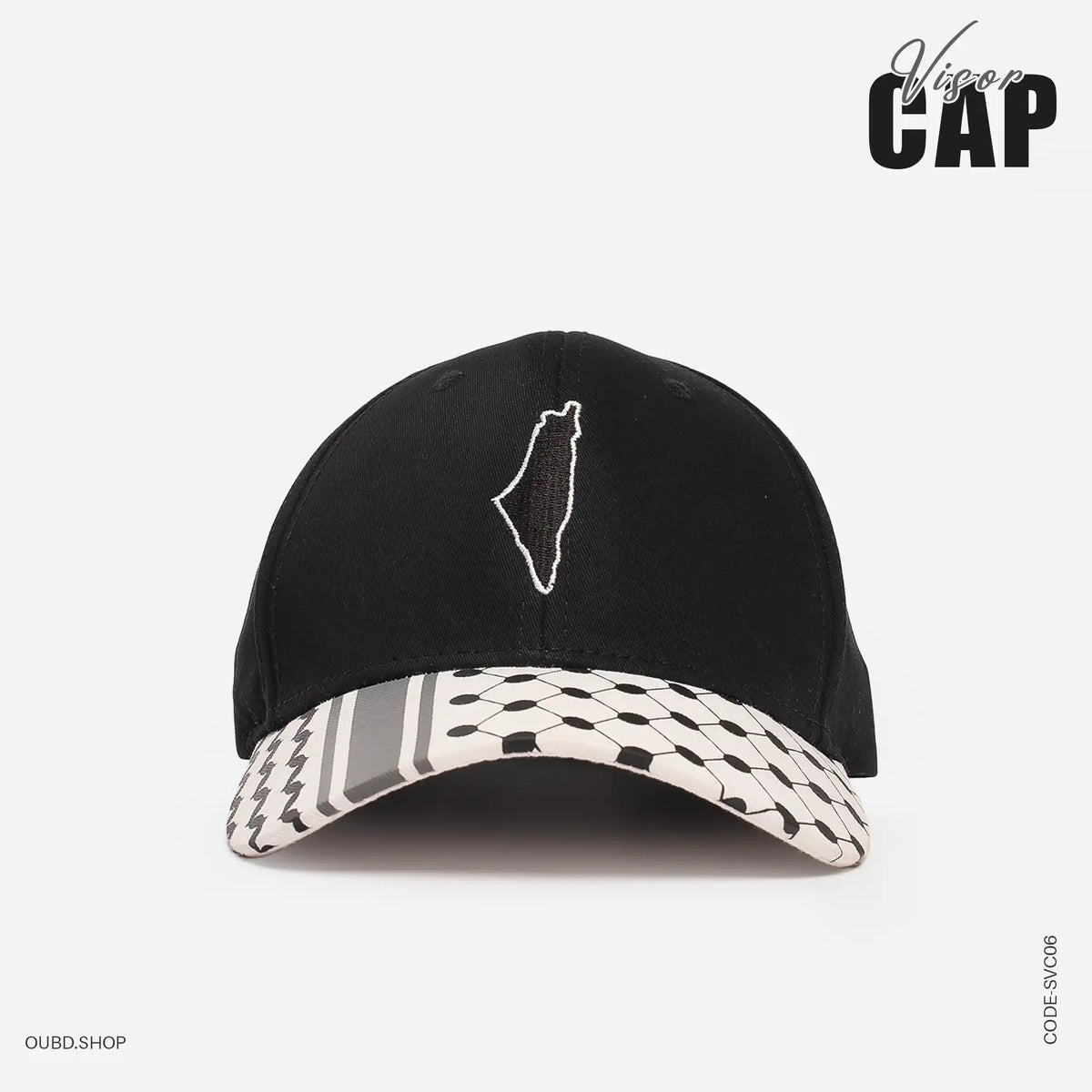 SPECIAL TWILL VISOR CAP - FREE PALESTINE - OUBD