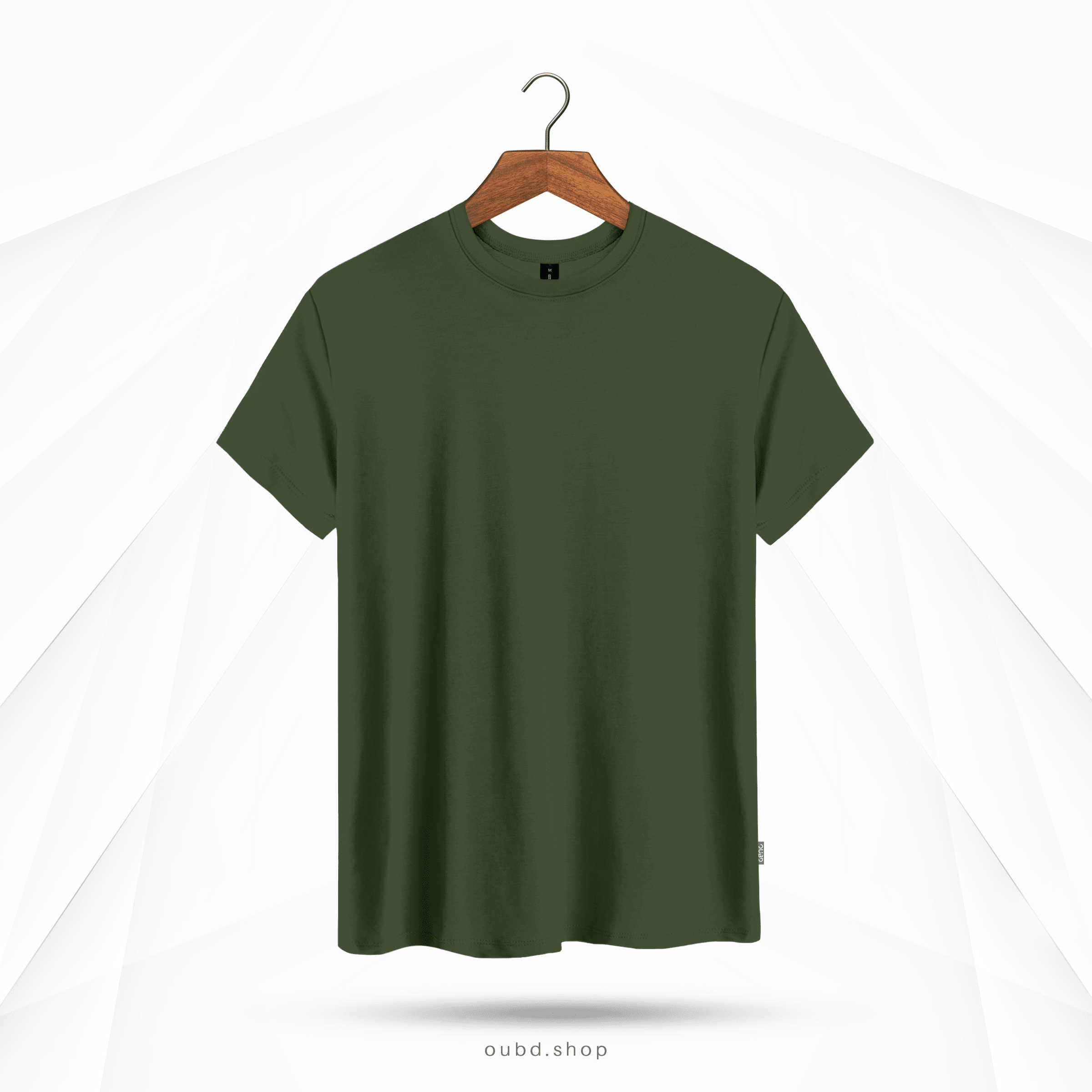 MENS SOLID PREMIUM T-SHIRT OLIVE - OUBD