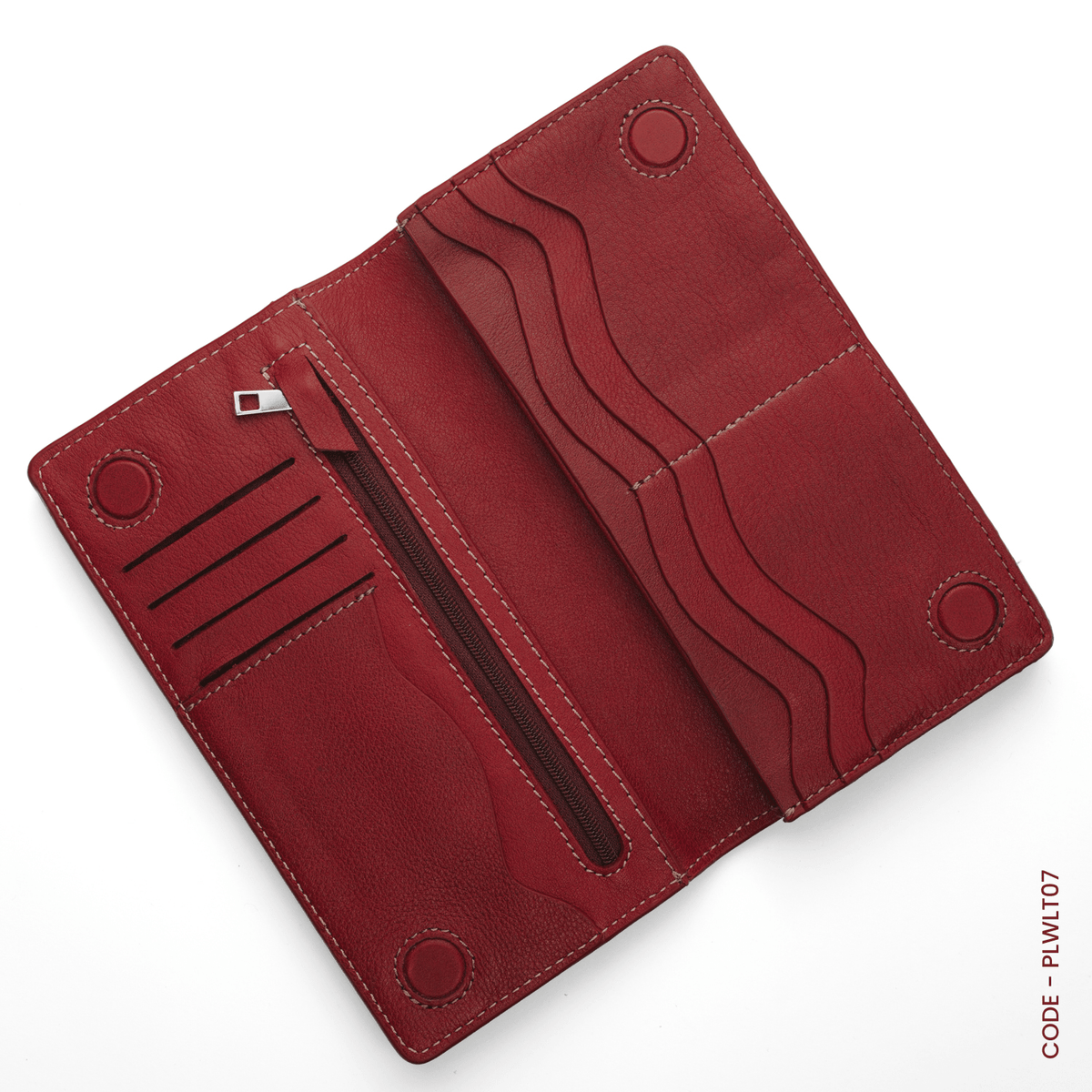 GENUINE LEATHER LONG WALLET STYLE-03 CHOCOLATE - OUBD