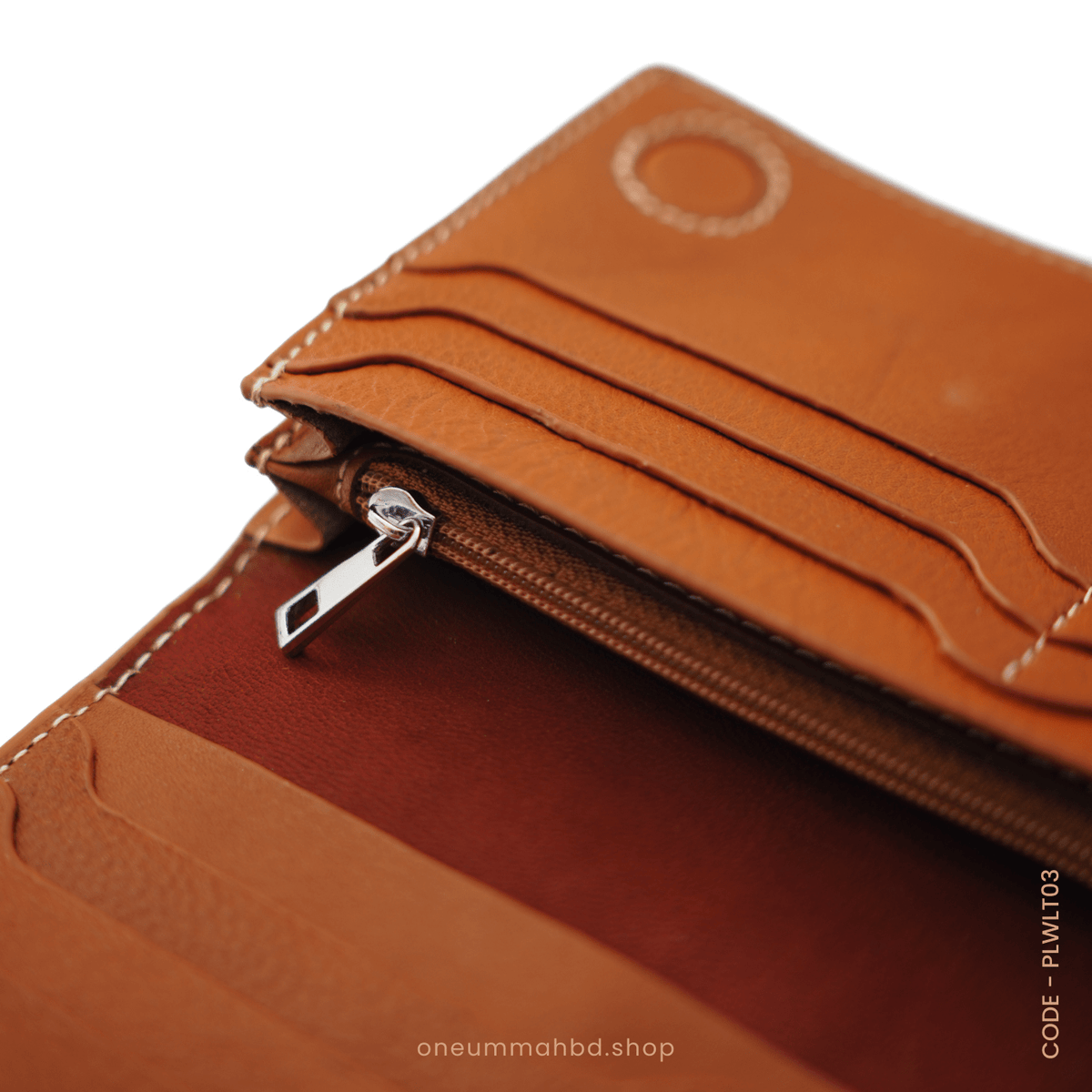 GENUINE LEATHER LONG WALLET STYLE-02 CAMEL - OUBD