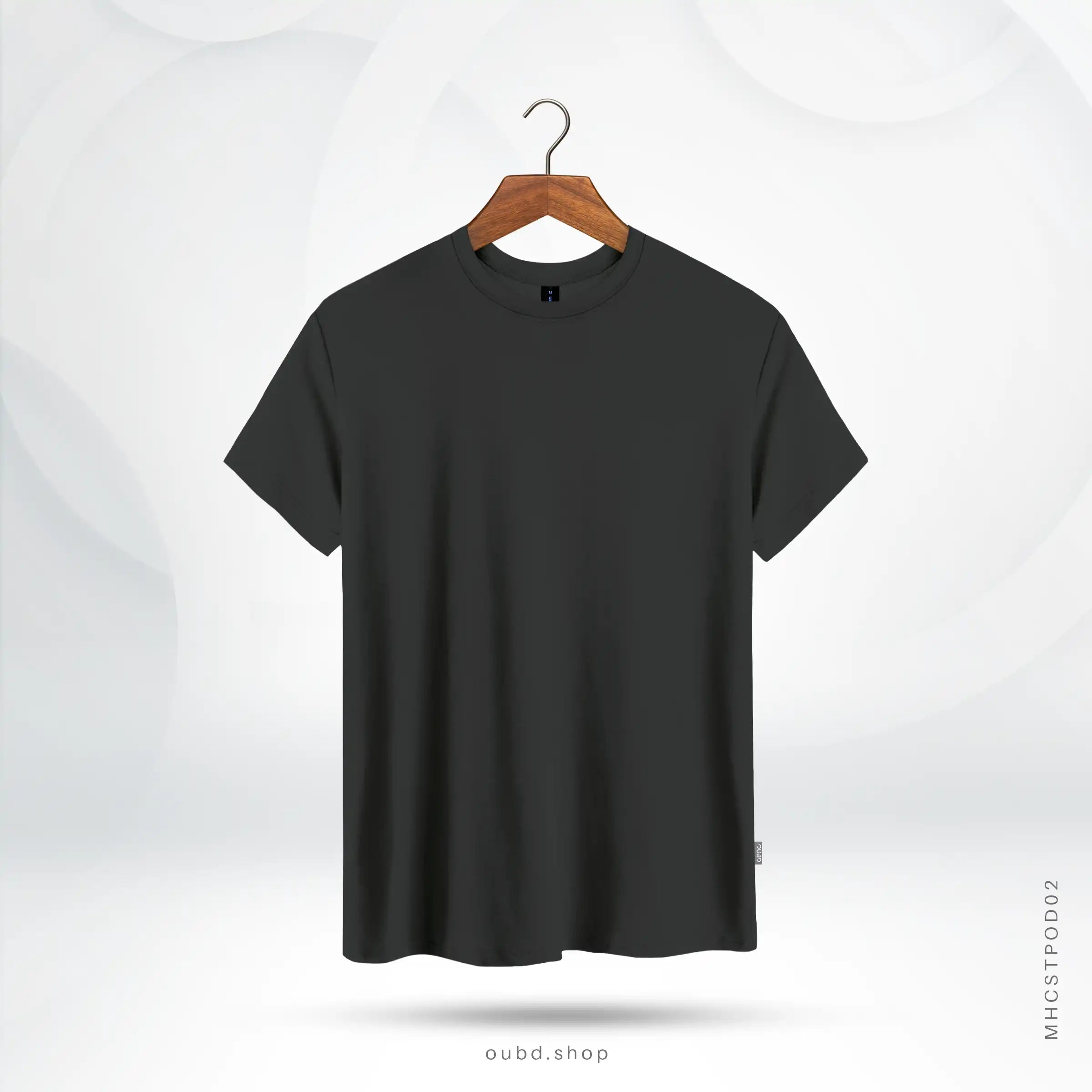 MENS SOLID CLASSIC T-SHIRT CHARCOAL - OUBD