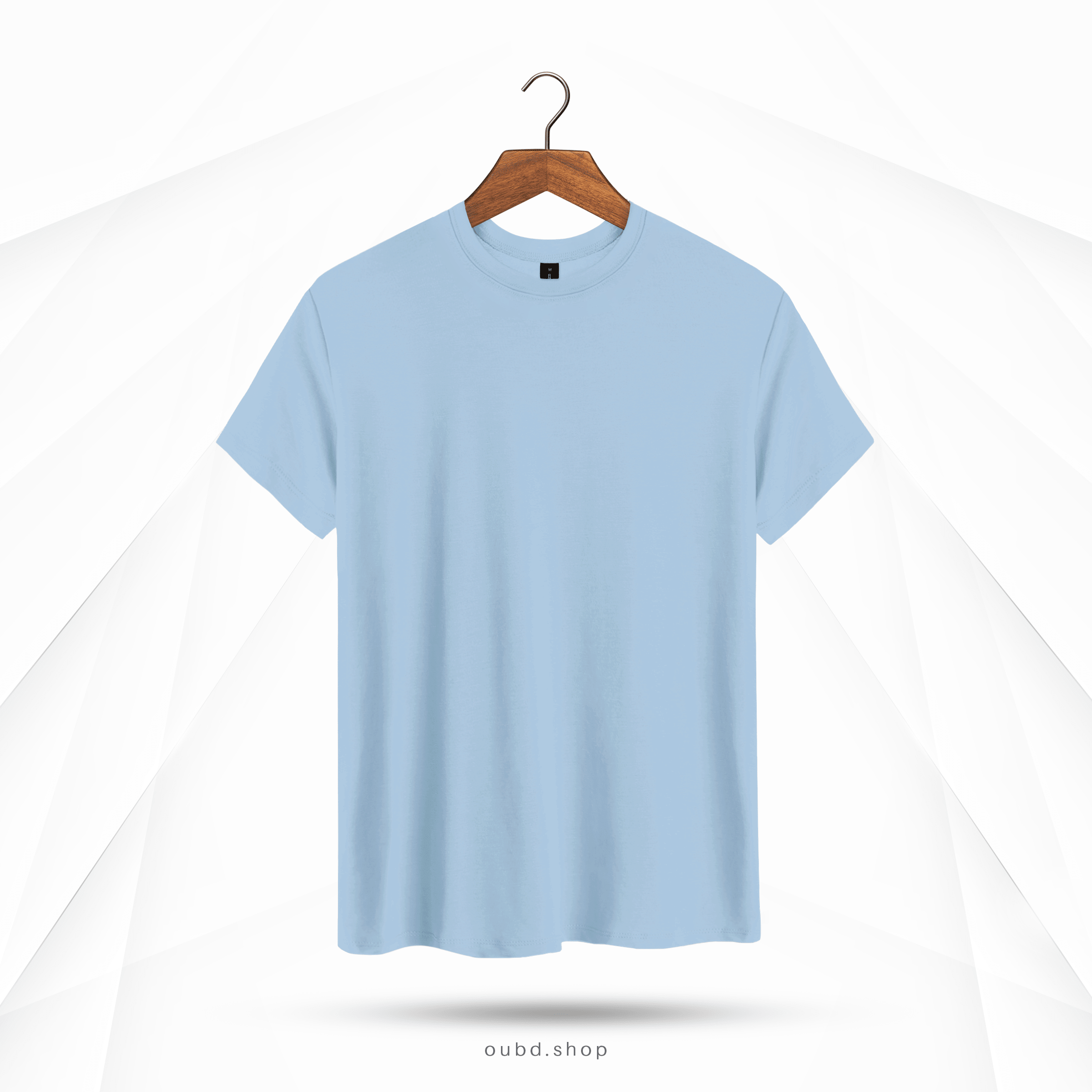 MENS SOLID CLASSIC T-SHIRT SKY BLUE - OUBD