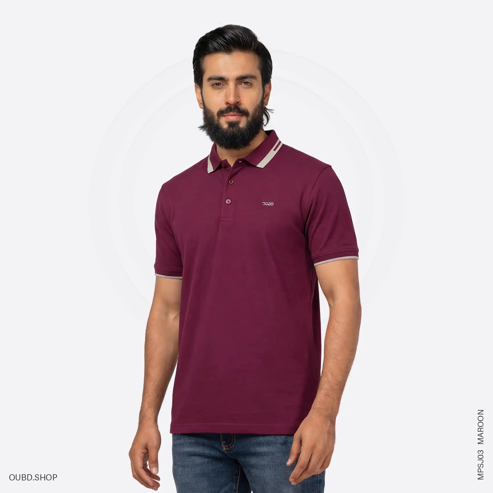 MENS PREMIUM SINGLE JERSEY POLO T-SHIRT - OUBD