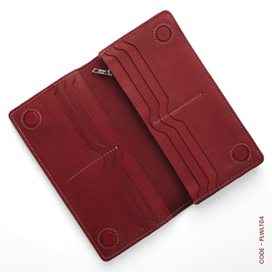 GENUINE LEATHER LONG WALLET STYLE-02 CHOCOLATE - OUBD