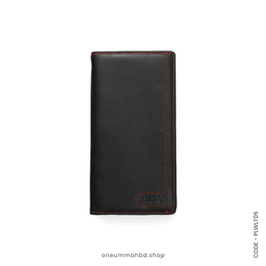 GENUINE LEATHER LONG WALLET STYLE-03 BLACK - OUBD