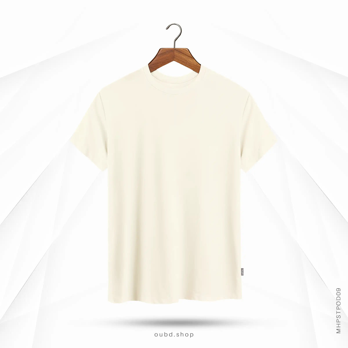 MENS SOLID PREMIUM T-SHIRT WHISPER WHITE - OUBD