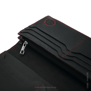 GENUINE LEATHER LONG WALLET STYLE-03 BLACK - OUBD