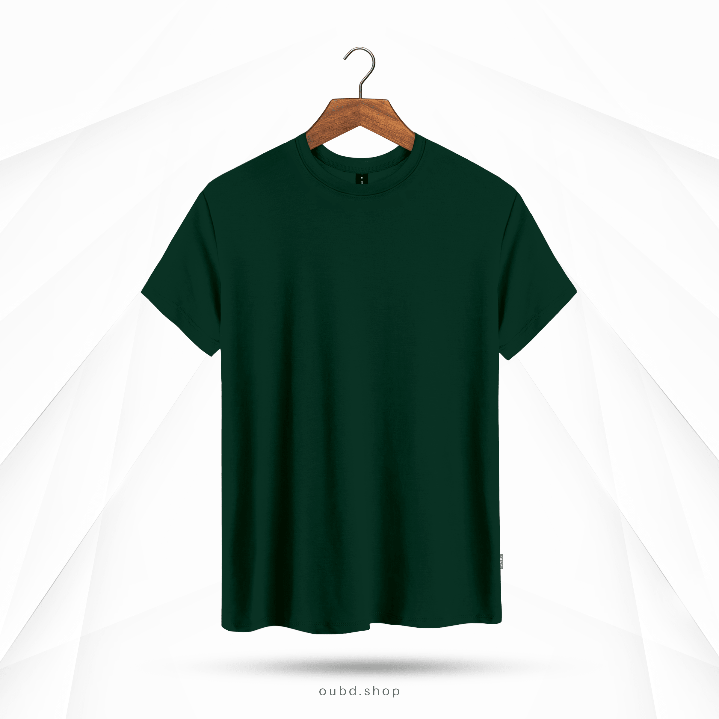 MENS SOLID CLASSIC T-SHIRT FOREST GREEN - OUBD