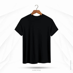 MENS SOLID PREMIUM T-SHIRT BLACK - OUBD