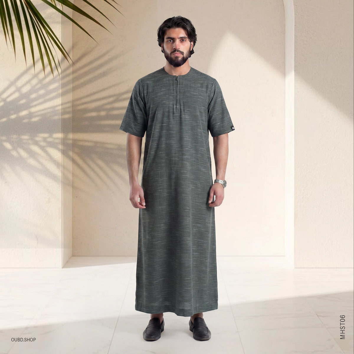 MENS PREMIUM HALF SLEEVE THOBE - OUBD