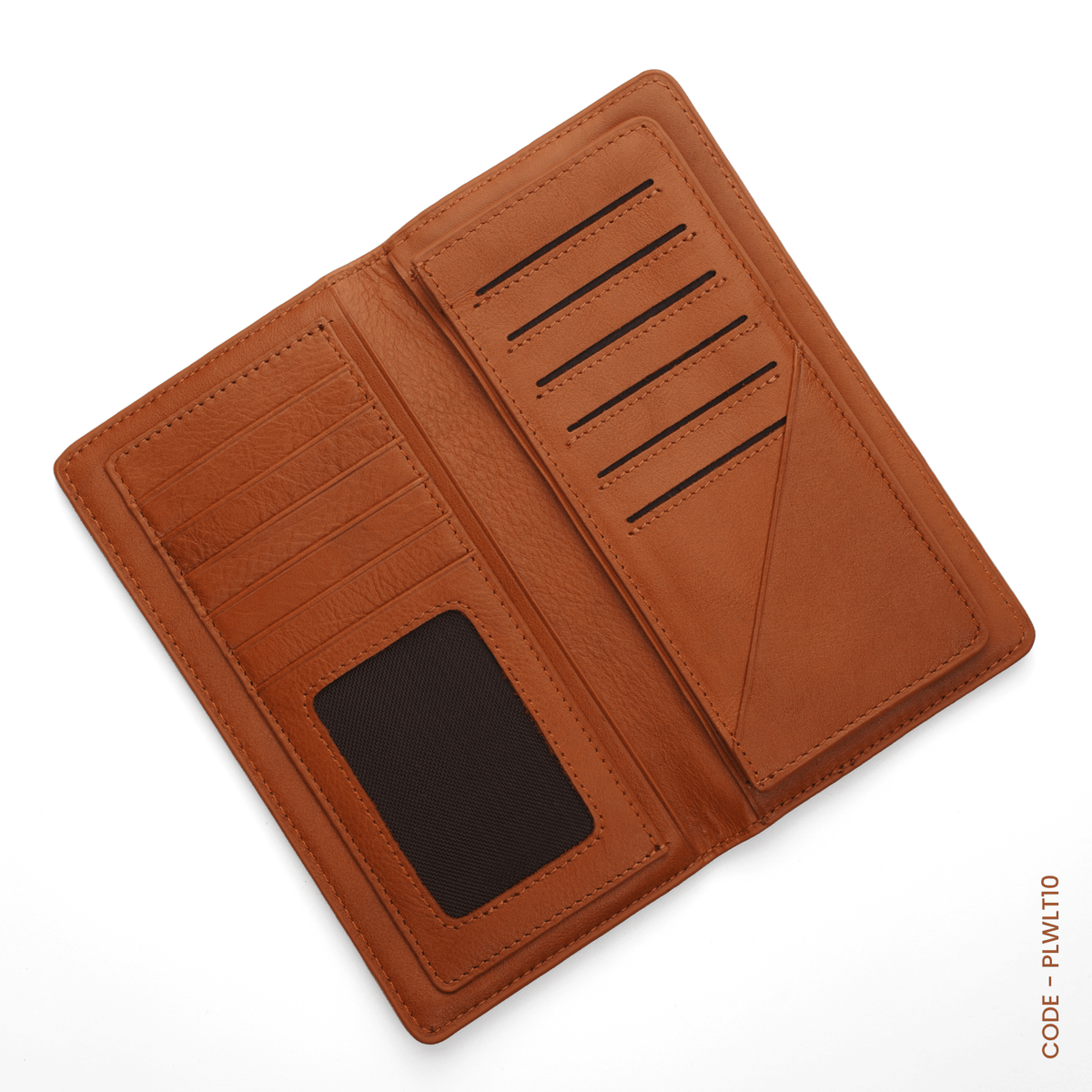 GENUINE LEATHER LONG WALLET STYLE-05 CAMEL - OUBD