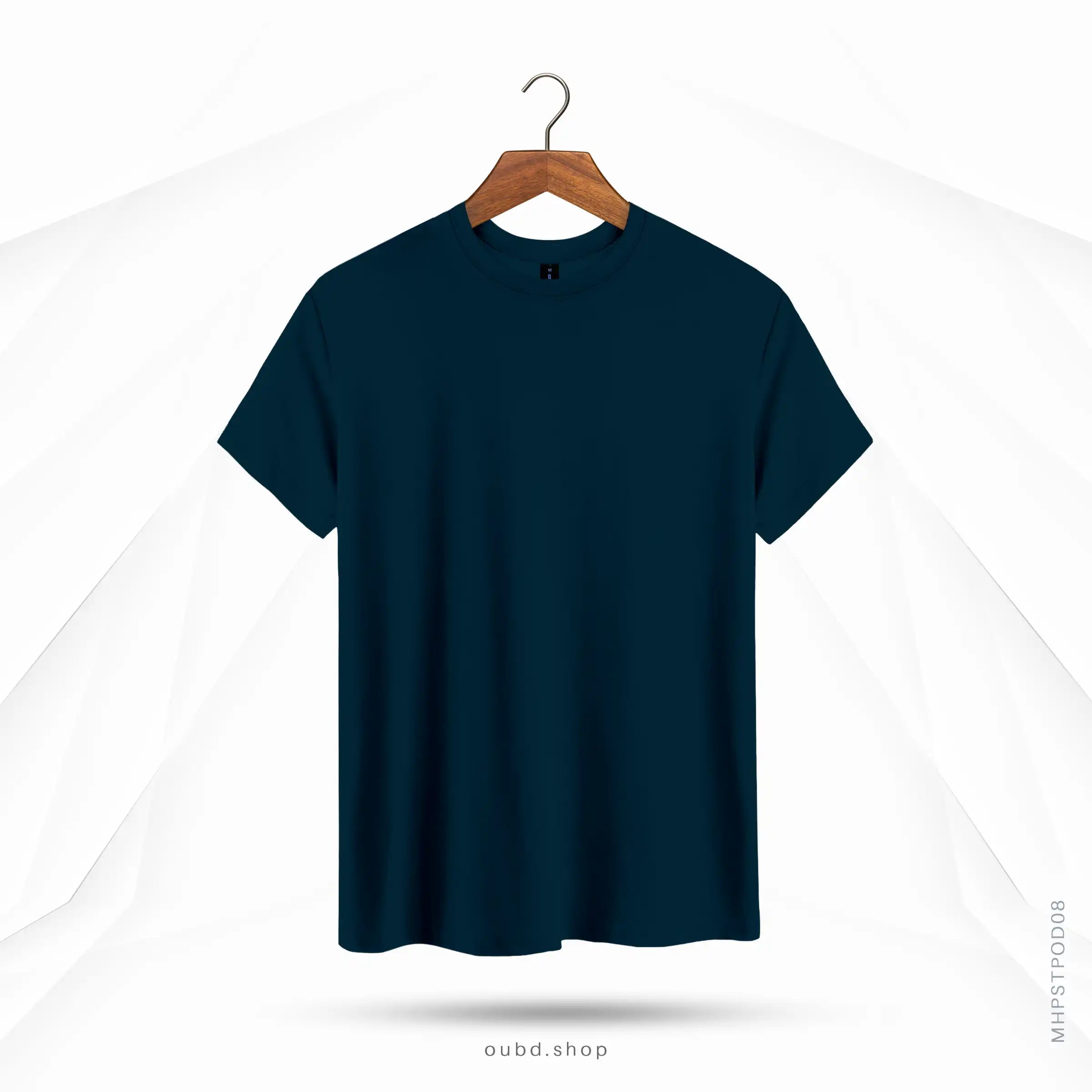 MENS SOLID PREMIUM T-SHIRT TURKISH BLUE - OUBD