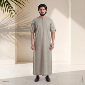 MENS PREMIUM HALF SLEEVE THOBE - OUBD