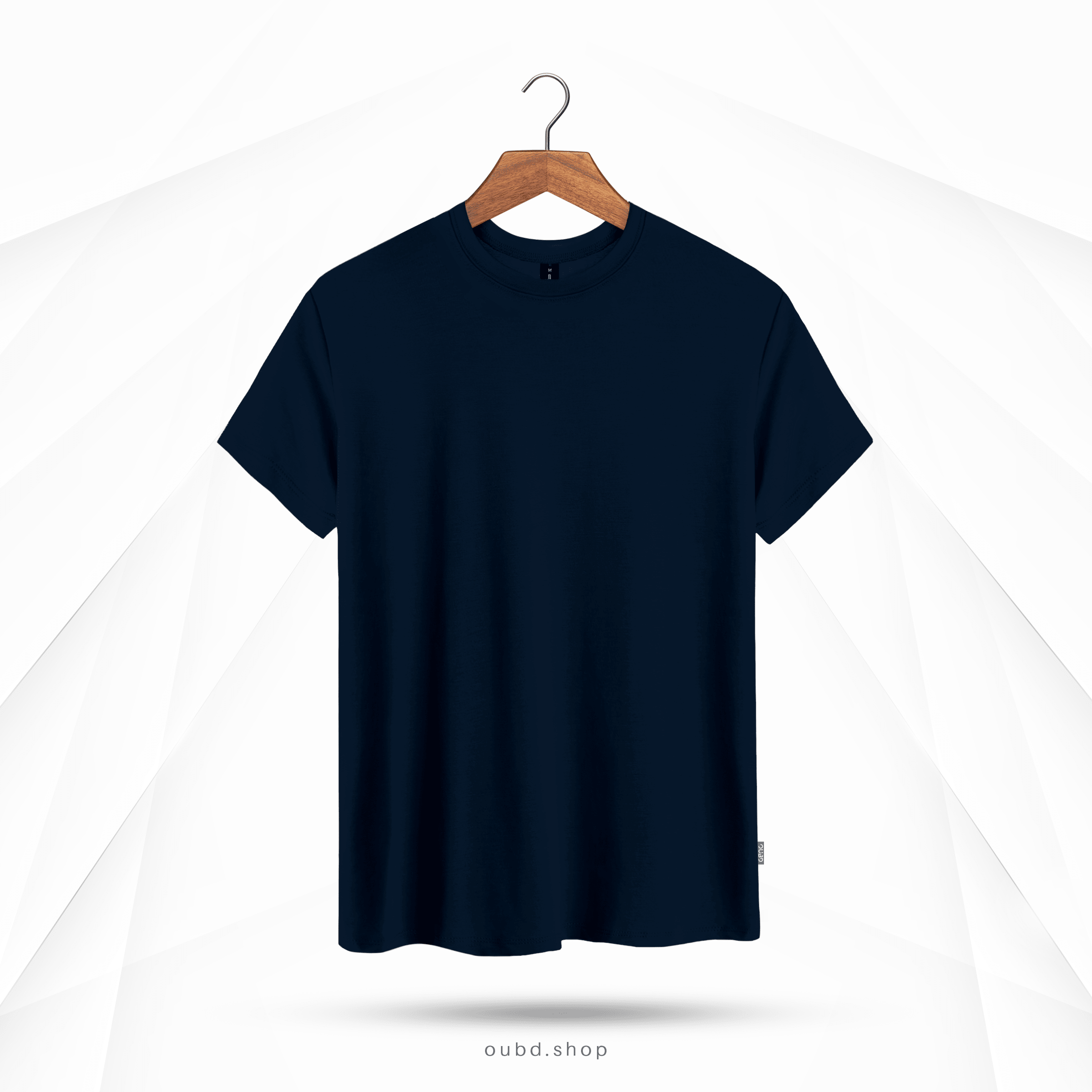 MENS SOLID CLASSIC T-SHIRT NAVY - OUBD