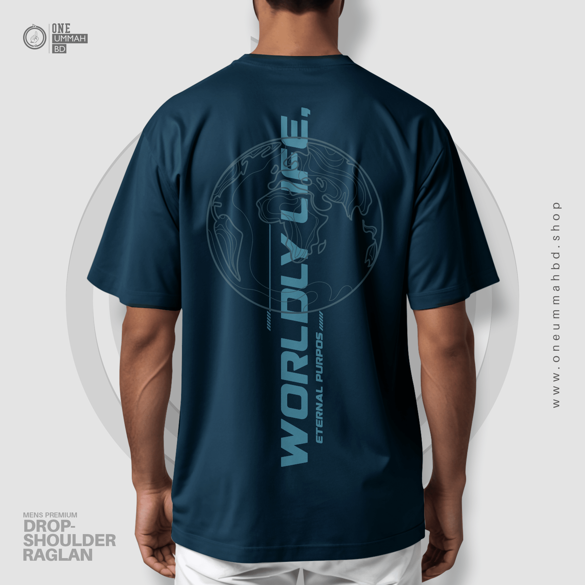 DROP SHOULDER BACK CANVAS - WORLDLY LIFE - OUBD