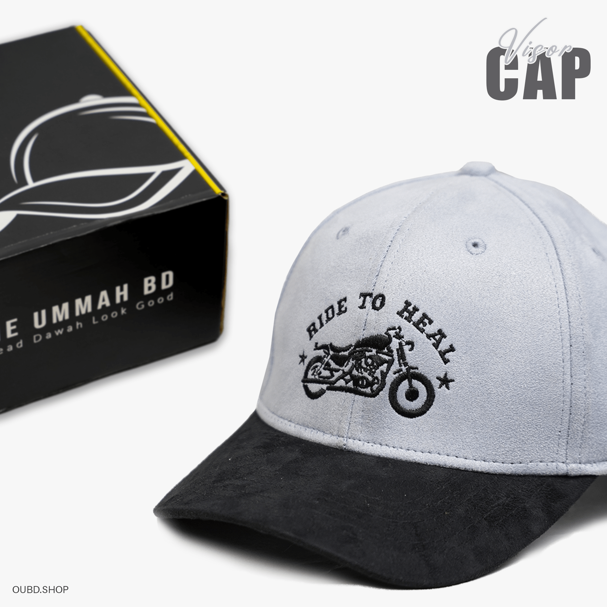 SPECIAL SUEDE VISOR CAP RIDE TO HEAL - OUBD