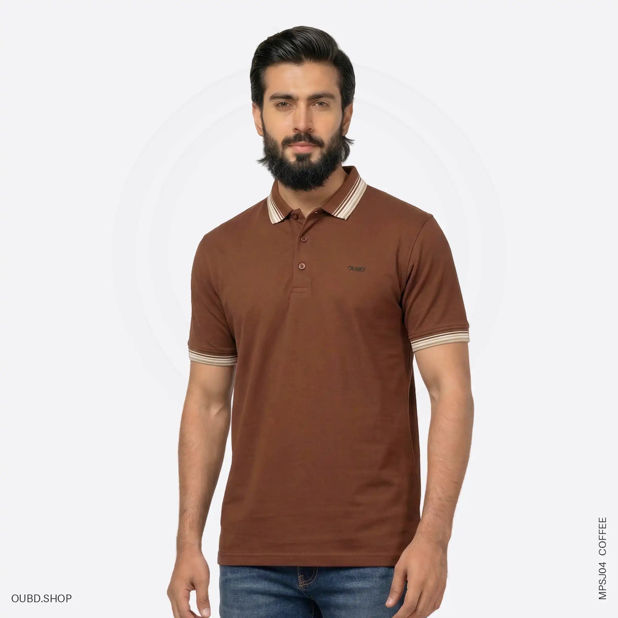 MENS PREMIUM SINGLE JERSEY POLO T-SHIRT - OUBD