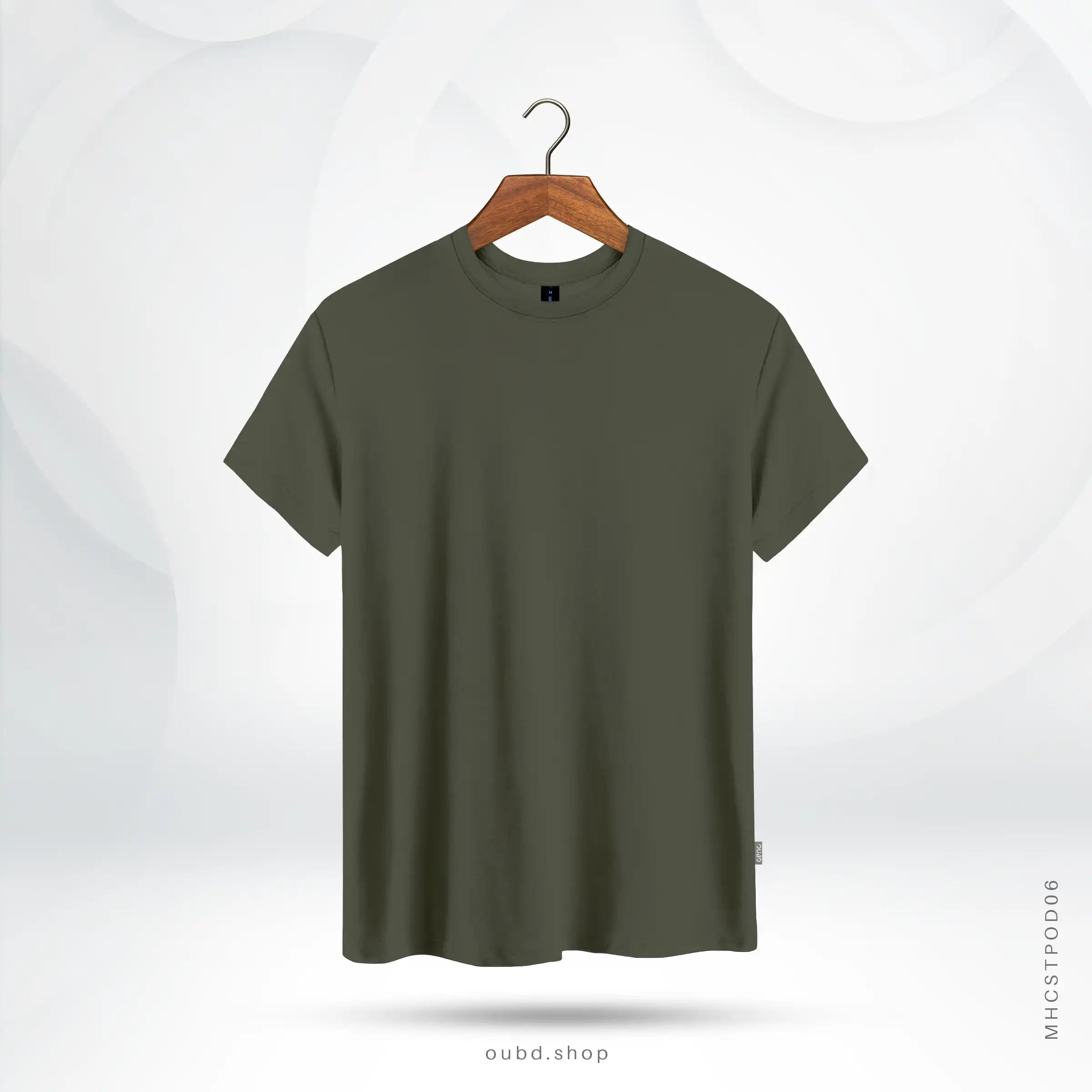 MENS SOLID CLASSIC T-SHIRT OLIVE - OUBD