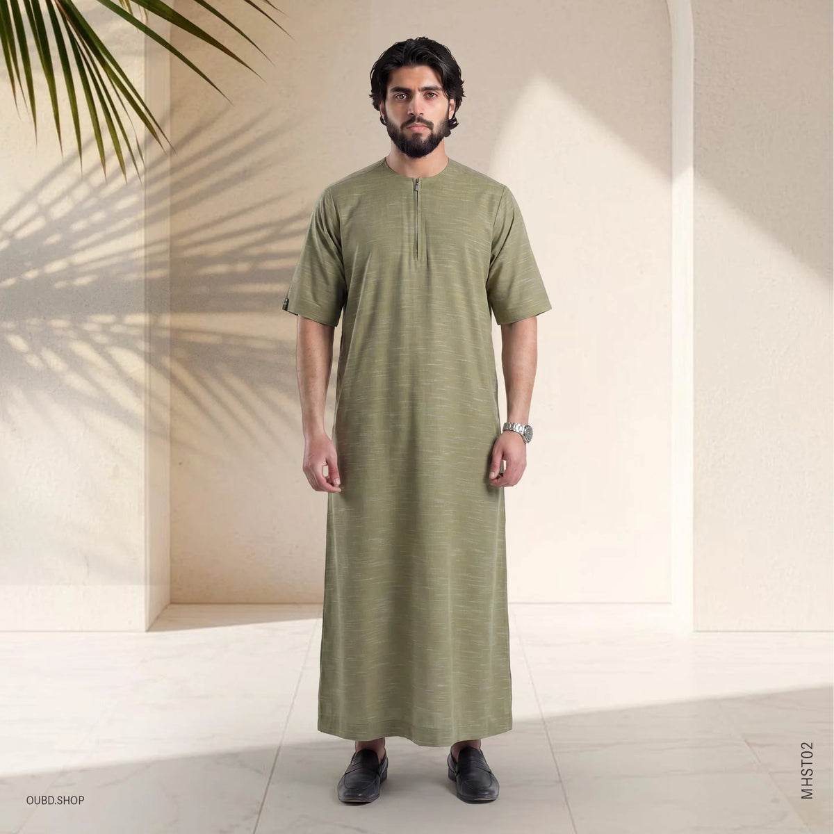 MENS PREMIUM HALF SLEEVE THOBE - OUBD