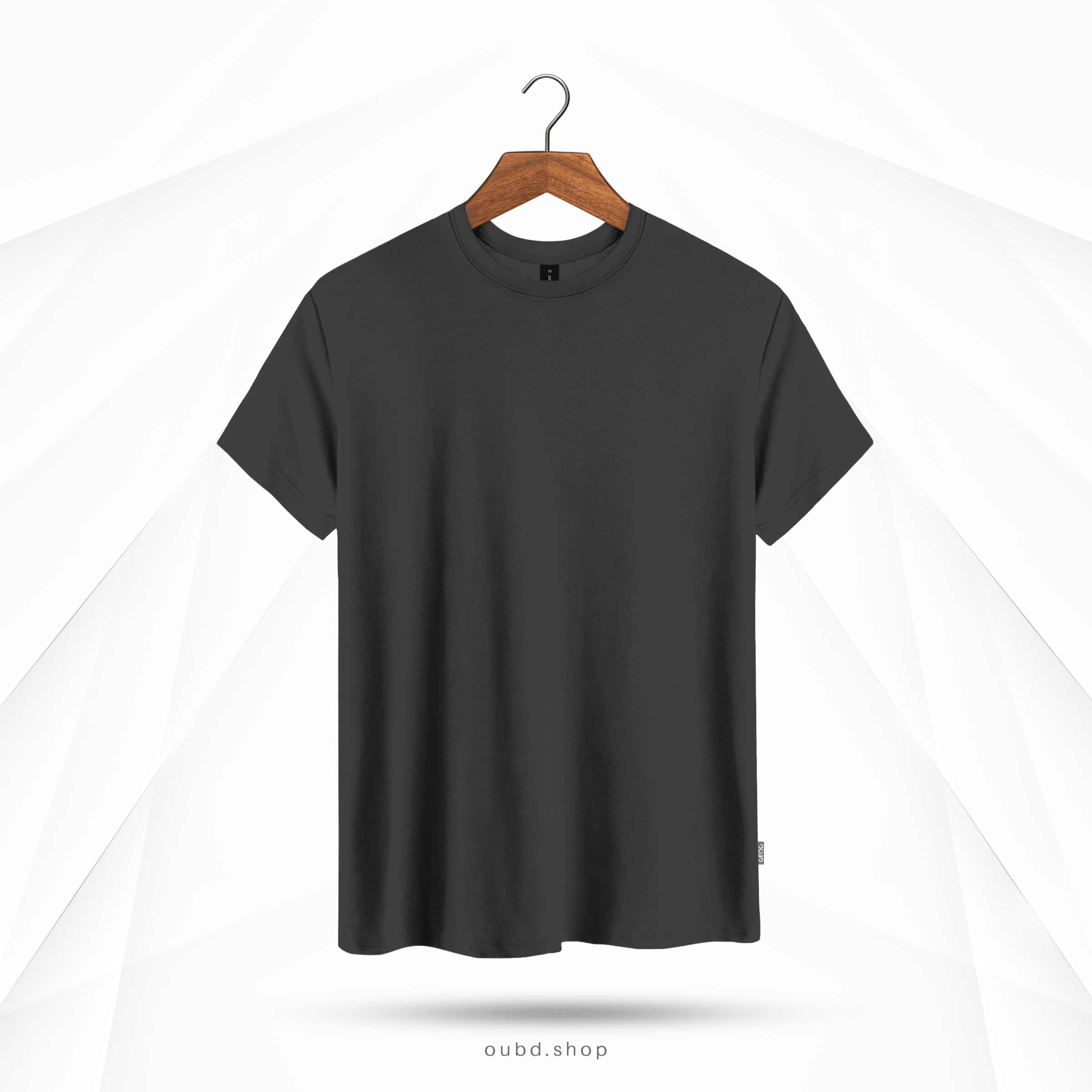 MENS SOLID PREMIUM T-SHIRT DARK ASH - OUBD