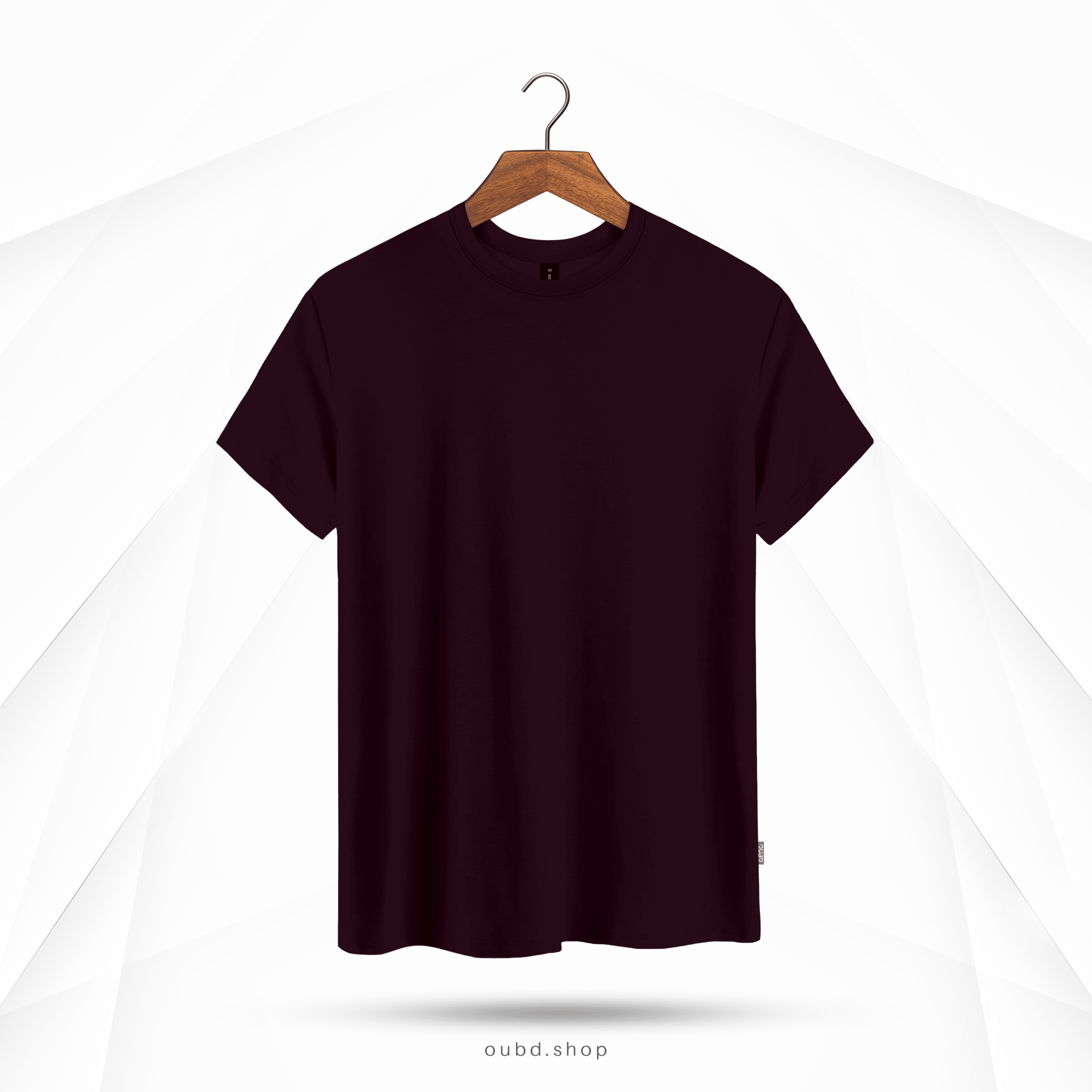 MENS SOLID PREMIUM T-SHIRT MAROON - OUBD
